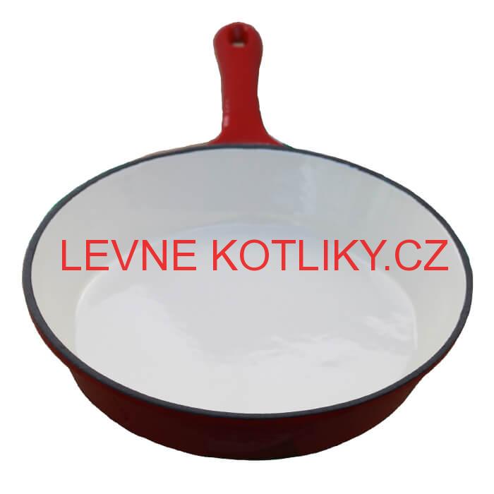Litinová pánev s povrchovou smaltovanou úpravou na grilování 24 cm