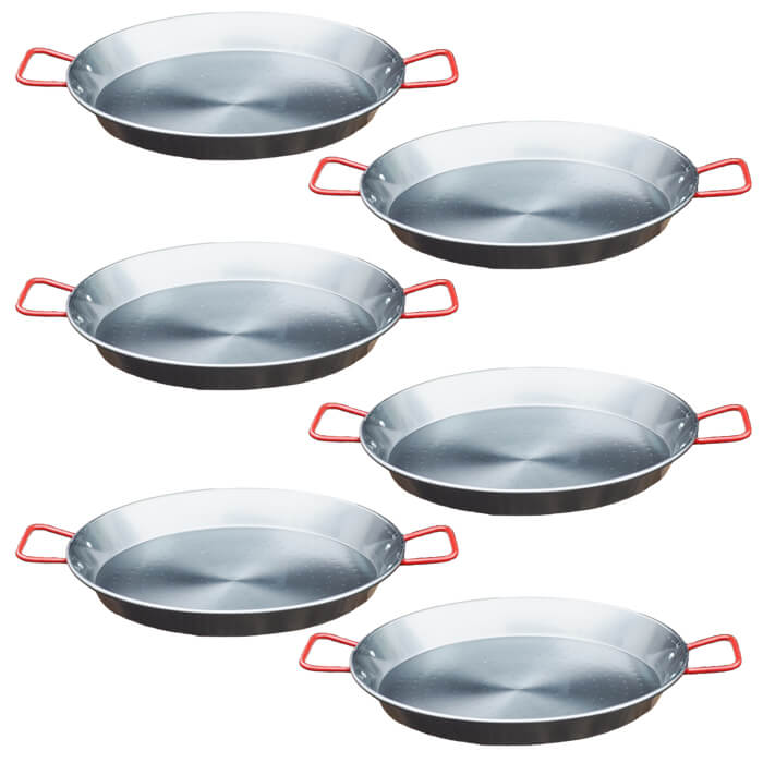 Paella Tapas catering 22 cm - 6 ks ocelových pánví
