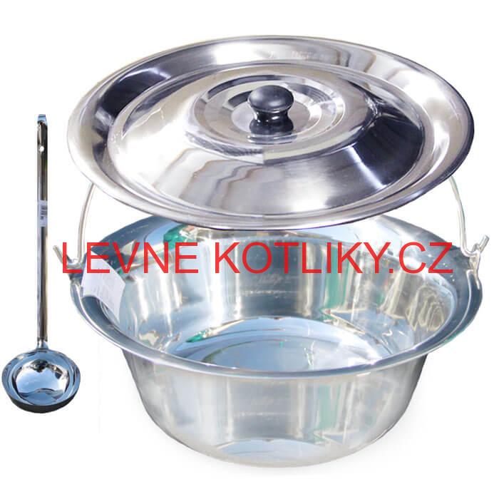 Nerezový kotlík 15 L (1,2 mm) + nerezová poklice