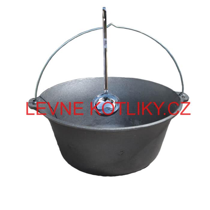Litinový kotlík 10,8 L + nerezová naběračka