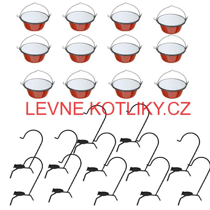 Servírovací souprava smaltovaných kotlíků 12 ks