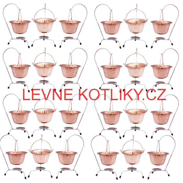 Servírovací souprava měděných kotlíků 24 ks
