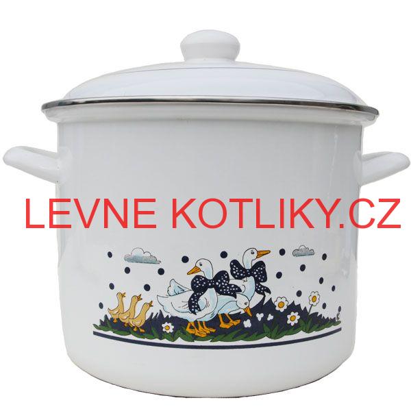 Smaltovaný hrnec s poklicí 4,5 L Kachničky
