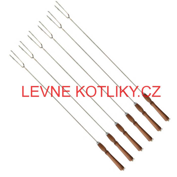 Vidličky na opékání 90 cm, 6 ks NEREZ