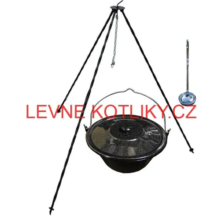 Smaltovaný kotlík 8 L + poklice + stojan CLASSIC