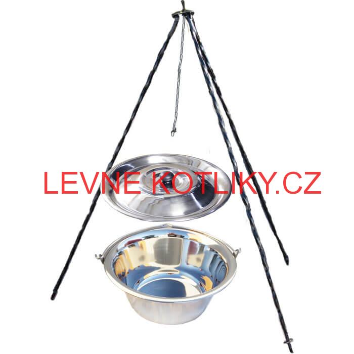 Nerezový kotlík 8 L INOX + poklice + stojan CLASSIC