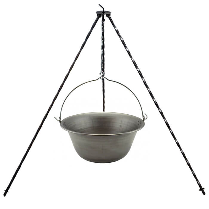 Železný kotlík 20 L (0,75 mm) + trojnožka 1,2 m
