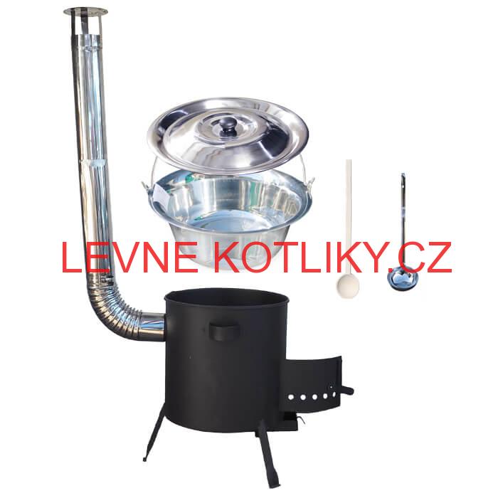 Nerezový kotlík 20 L (1,2 mm) + žáruvzdorná kotlina (1 mm) 42 PLUS 600