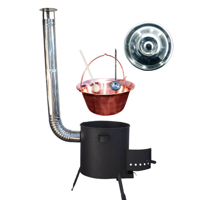Měděný kotlík 20 L (1,2 mm) + žáruvzdorná kotlina (1 mm) 42 PLUS 600