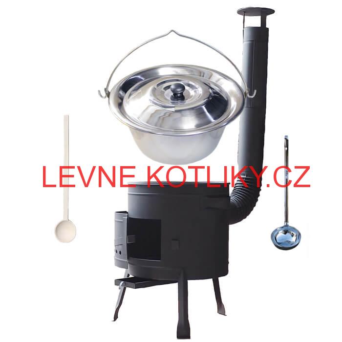 Nerezový kotlík 14 L (0,8 mm) + žáruvzdorná kotlina 36 PLUS 600 