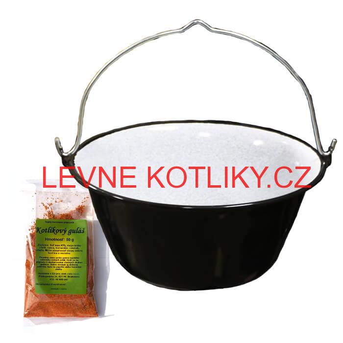 Smaltovaný kotlík 20 L + koření na kotlíkový guláš 50 g