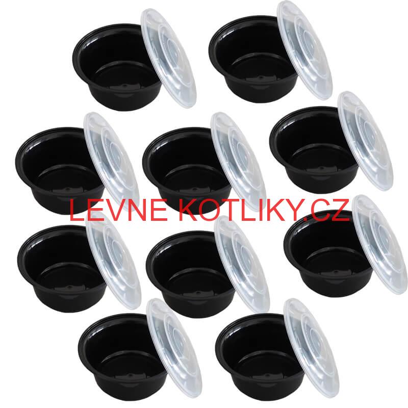 Plastové boxy (misky) na guláš + víčky 1000 ml 10 ks