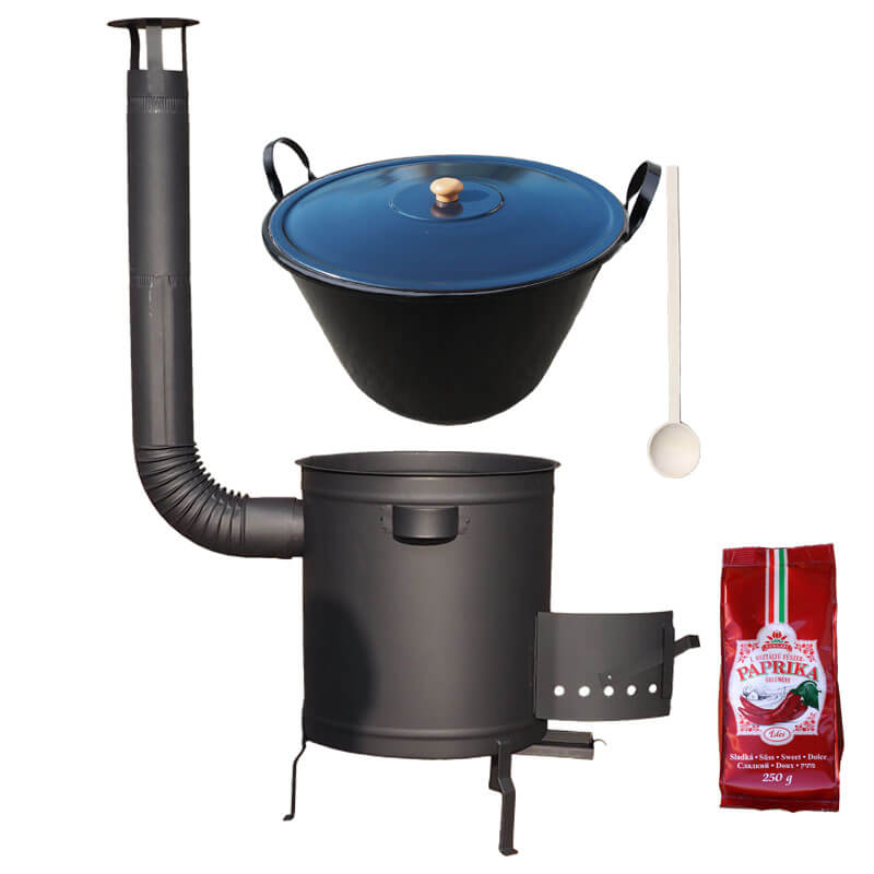 Smaltovaný kotel 60 L + silná kovová kotlina 53 cm (1,5 mm) STRONG PLUS 600 + sladká paprika 250 g