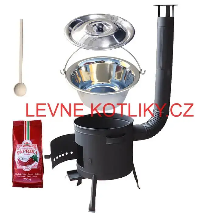 Nerezový kotlík 22 L (0,8 mm) INOX + silnostěnná (1,5 mm) žáruvzdorná kotlina BALKY STRONG 42 PLUS 600