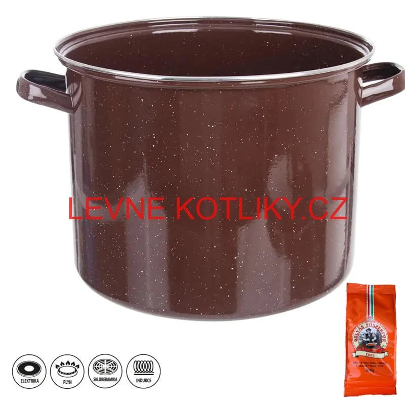 Hrnec hrubostenný smaltovaný bez poklice 20 l FALCO + paprikový pepř na guláš - sladké 100 g