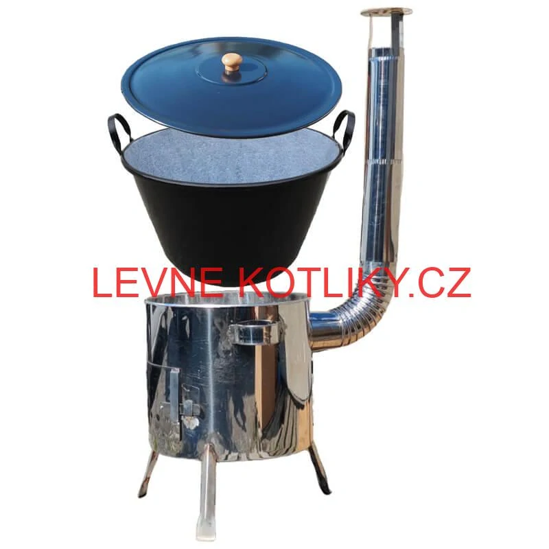 Smaltovaný kotel 70 L + nerezová kotlina 53 cm LUSTRO