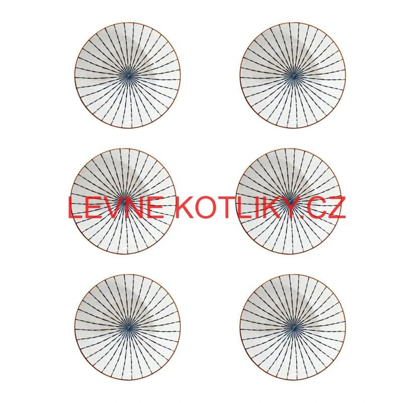 Sada 6 ks velkých keramických misek na guláš a polévky, 1 litr