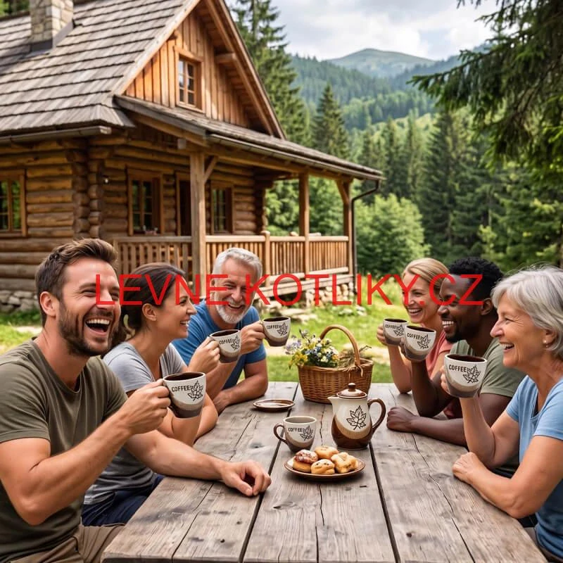 Sada keramických hrnků na kávu 100 ml 6 ks
