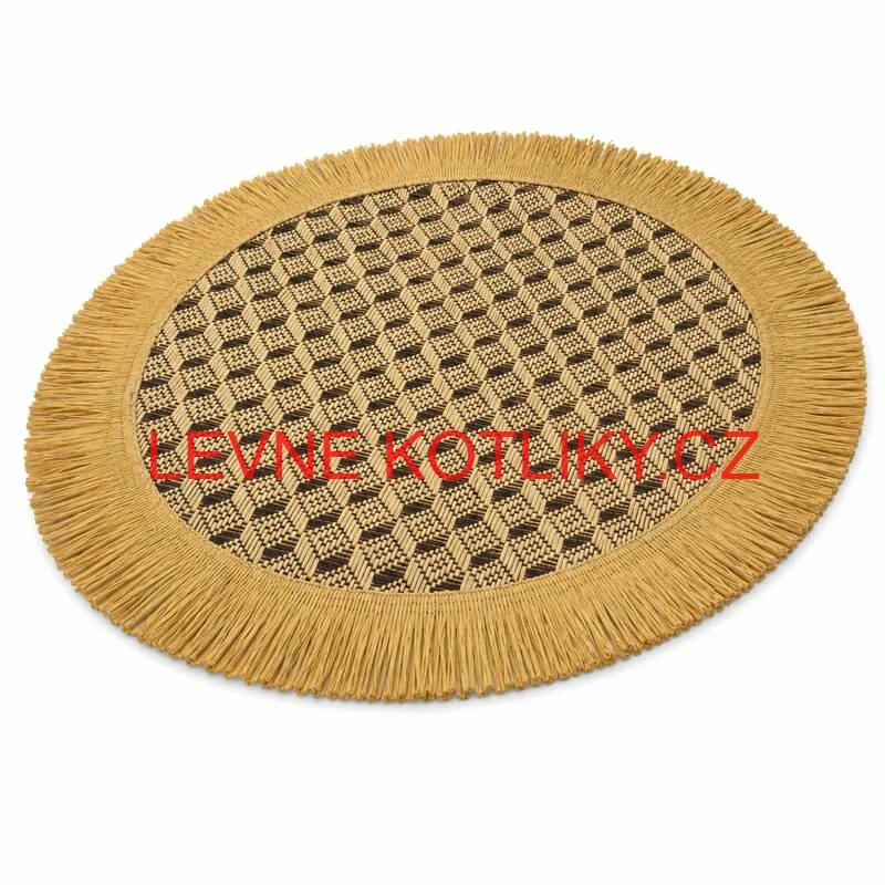Přírodní podložka pod talíř se třásněmi 37 cm