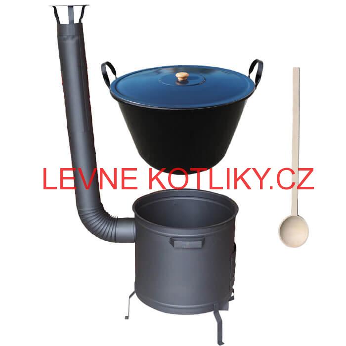Zabijačkový smaltovaný kotel 50 L + žáruvzdorná kotlina 50 cm PLUS 600