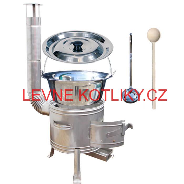 Nerezový kotlík 15 L (1,2 mm) + nerezová kotlina 36 cm TOPLUX