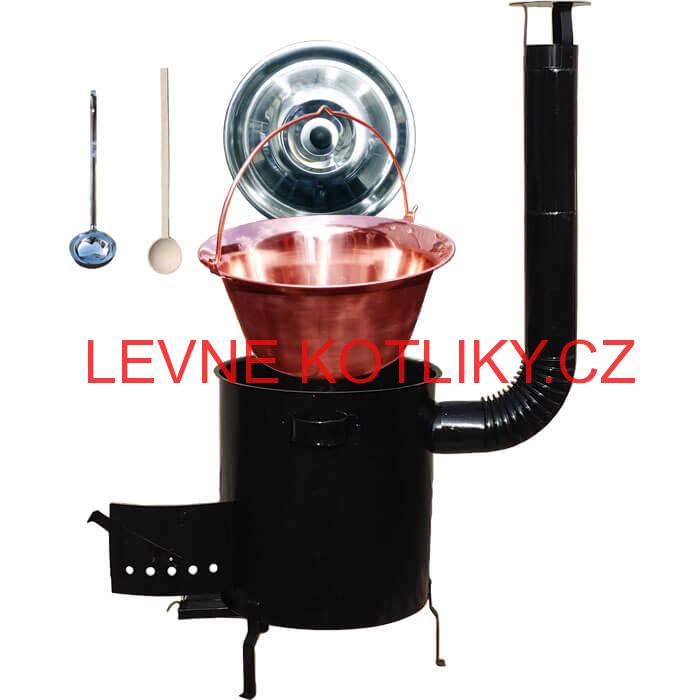 Měděný kotlík 20 L (1,2 mm) + hrubostěnná (1,5 mm) kovová kotlina 42 STRONG