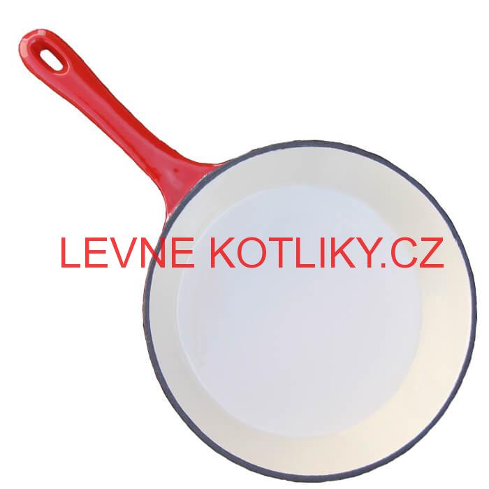 Litinová pánev s povrchovou smaltovanou úpravou na grilování 24 cm