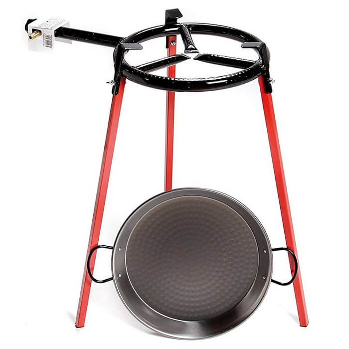 Paella pánev 26 cm s hořákem a stojanem