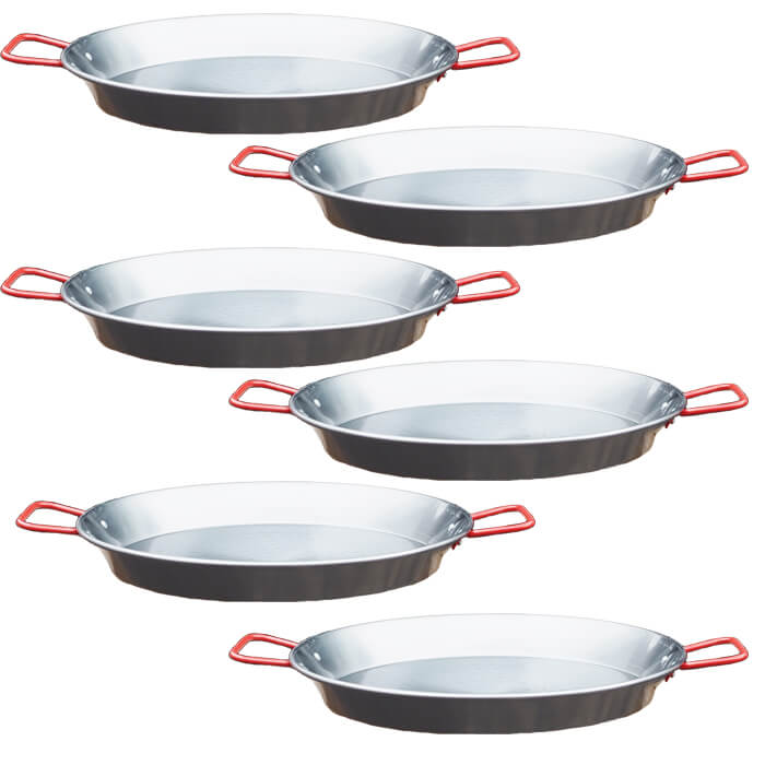 Paella Tapas catering 20 cm - 6 ks ocelových pánví