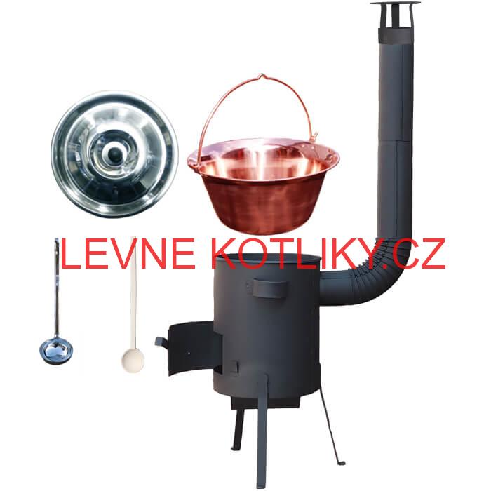 Měděný kotlík 30 L (1,2 mm) + žáruvzdorná kotlina 45 PLUS 600 4 MM