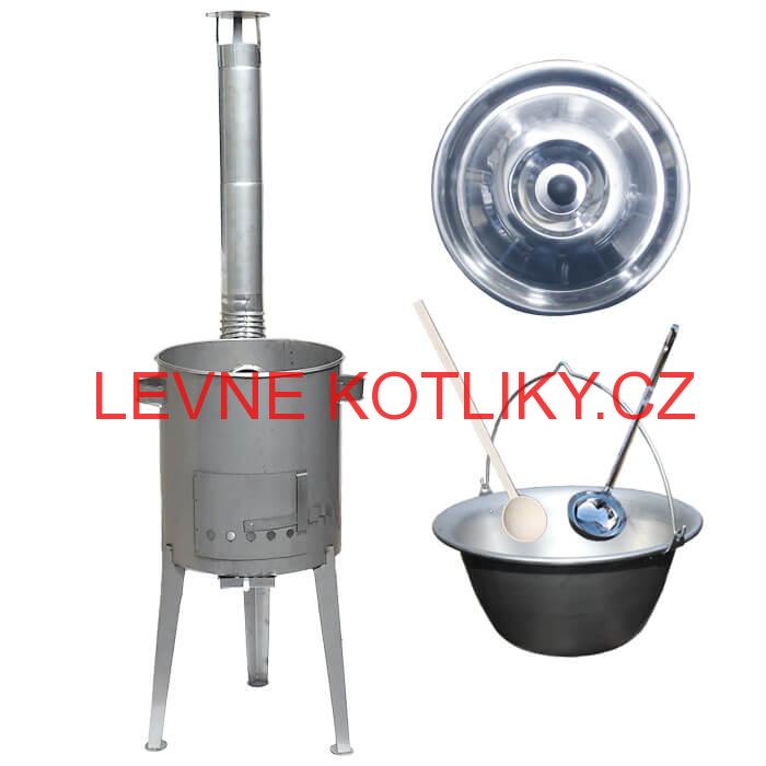 Nerezový kotlík 30 L (1,5 mm) + nerezová kotlina 45 cm LUXUS