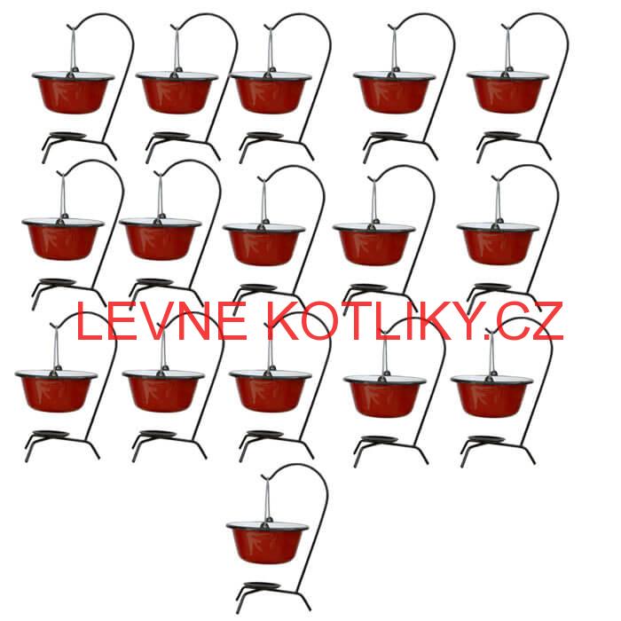 Servírovací souprava smaltovaných kotlíků 16 ks
