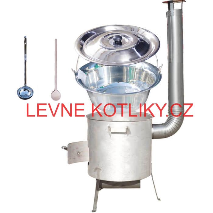 Nerezový kotlík 15 L (1,2 mm) INOX, zesílená vysoká nerezová kotlina 36 cm KOMFORT
