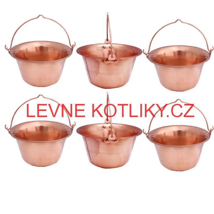 Servírovací souprava měděných kotlíků 6 ks