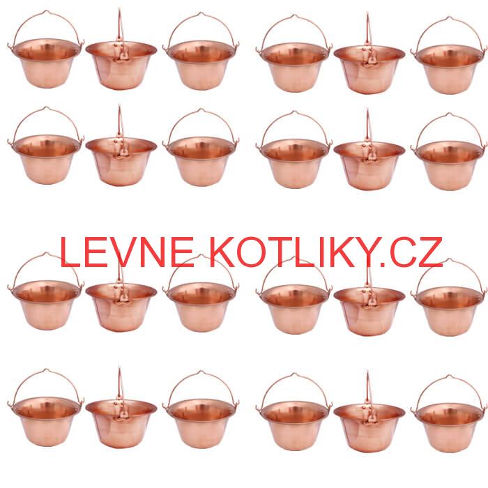 Servírovací souprava měděných kotlíků 24 ks