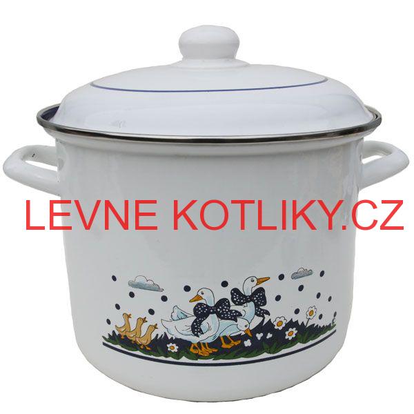 Smaltovaný hrnec s poklicí 4,5 L Kachničky