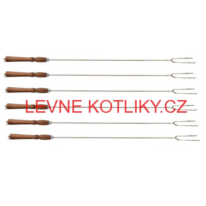 Vidličky na opékání 90 cm, 6 ks NEREZ