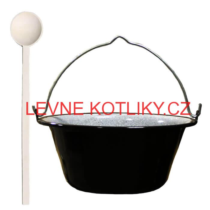 Smaltovaný kotlík 10 L + vařečka