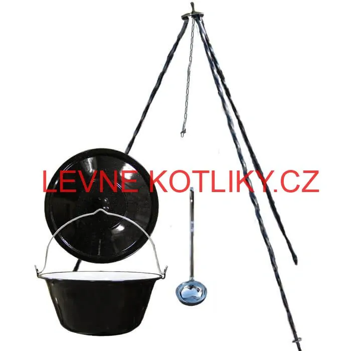 Smaltovaný kotlík 8 L + poklice + stojan CLASSIC