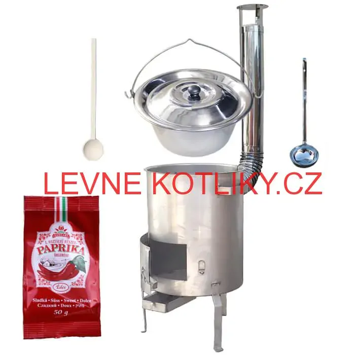 Nerezový kotlík 20 L (1,2 mm) INOX + nerezová kotlina (1,5 mm) 42 cm STRONG EXCLUSIVE