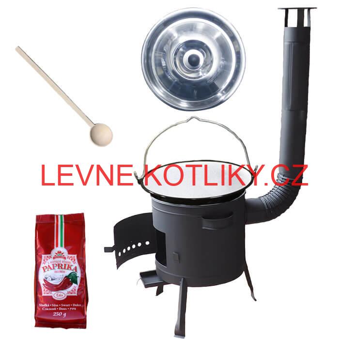 Smaltovaný kotlík 22 L (1,2 mm) + silnostěnná (1,5 mm) žáruvzdorná kotlina BALKY STRONG 42 PLUS 600