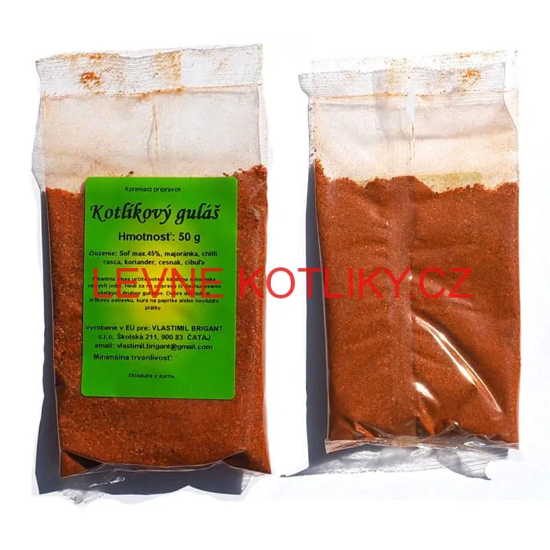 Smaltovaný kastrol s poklicí 2 L červený + pikantní směs koření 50 g Kotlíkový guláš