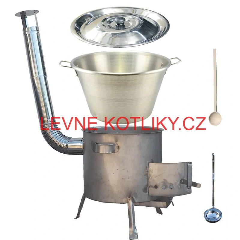 Nerezový kotel 40 L (1,2 mm) INOX + nerezová kotlina 45 cm (1,5 mm) STRONG CLASSIC