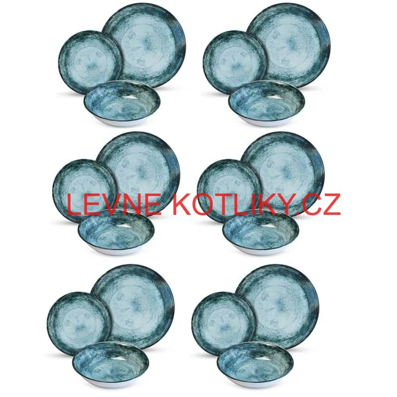 Souprava keramických talířů 18 ks BLUE