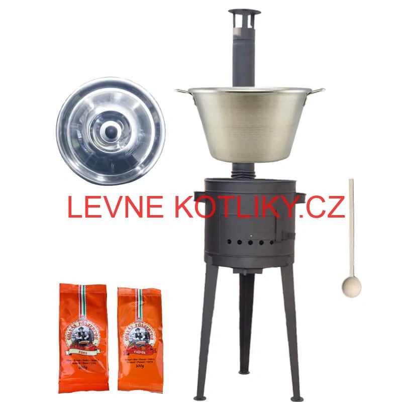 Nerezový kotel 40 L + vysoká kotlina 47 cm (2,0 mm) HODO Plus 600 + paprikové koření na guláš