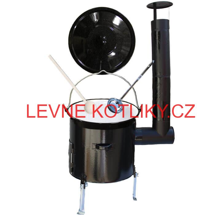 Smaltovaný kotlík 30 L + smaltovaná kotlina 45 Easy party