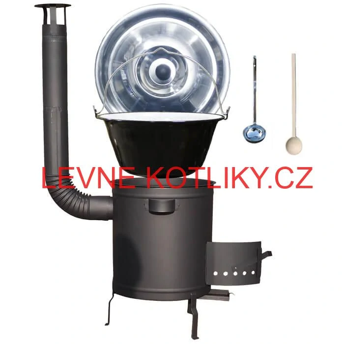 Smaltovaný kotlík 16 L (1,2 mm) + hrubostěnná (1,5 mm) a žáruvzdorná kotlina 39 PLUS 600