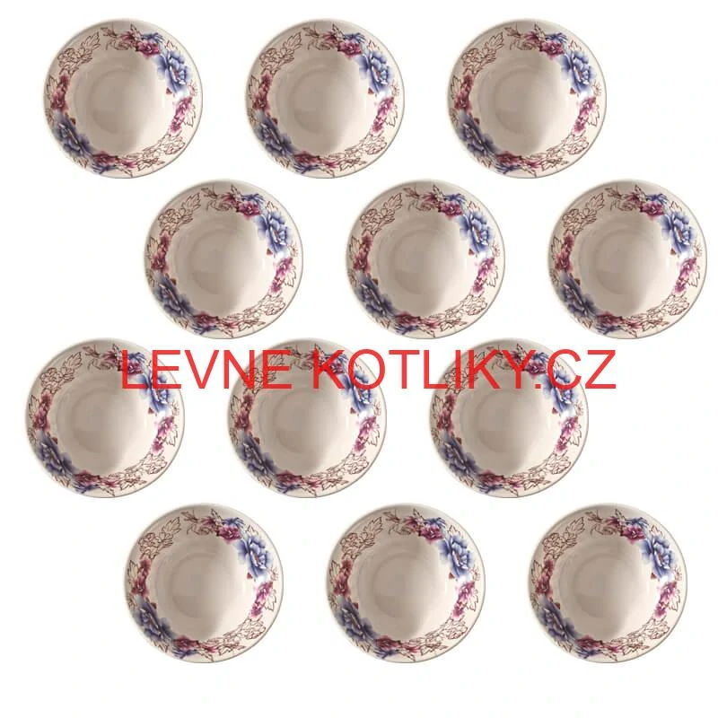 Plastová miska s květinovým vzorem (750 ml) – nyní v sadě 12 kusů!