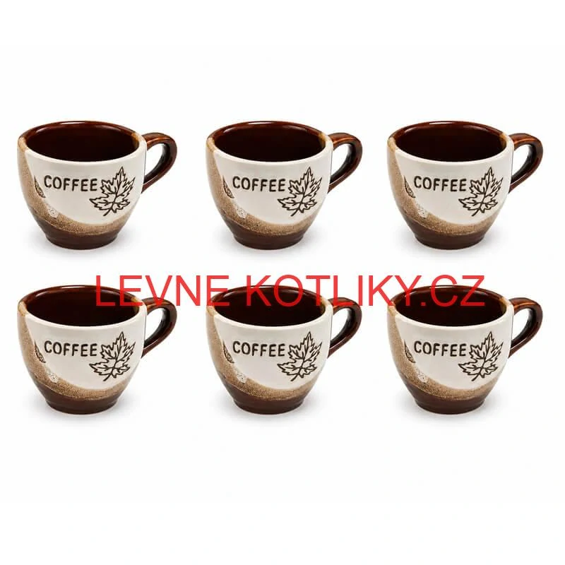 Sada keramických hrnků na kávu 100 ml 6 ks