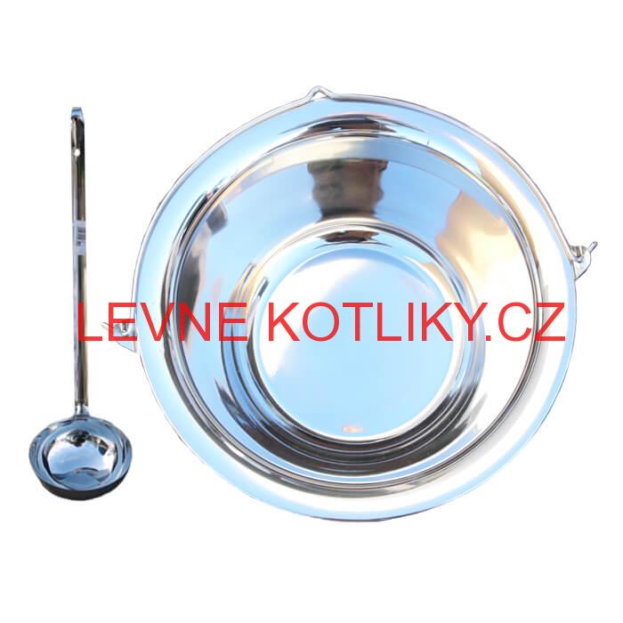 Nerezový kotlík 10 L (0,8 mm) + nerezová naběračka